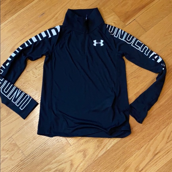 Under Armour 3/4 Zipper Pullover, Girls, YM - Picture 2 of 4